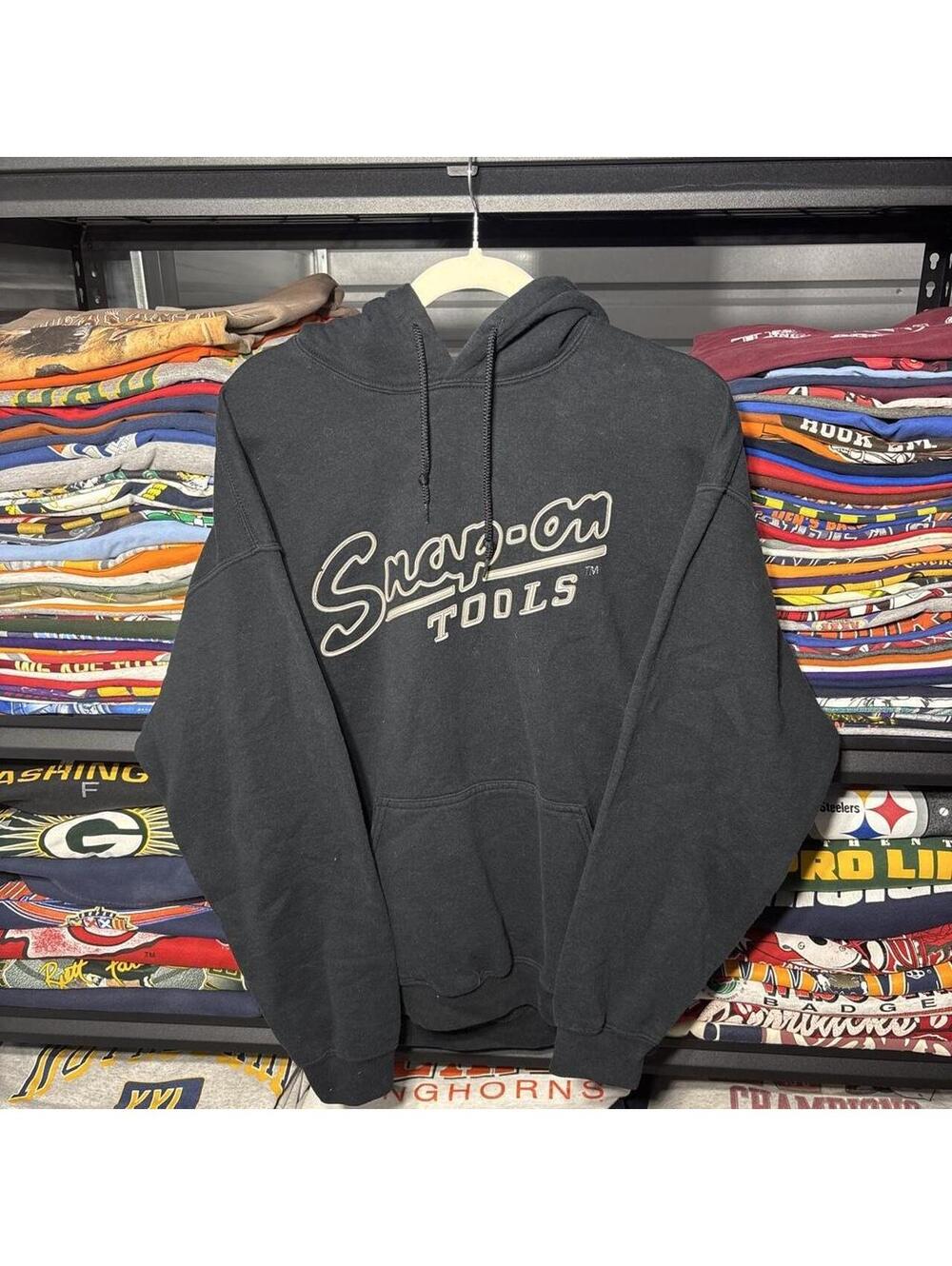 Vintage Y2K Snap-On Tools Gildan Heavy Blend Hoodie Black L